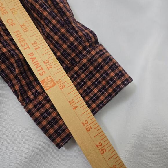 Cinch Mens Button Down Rust Plaid Cowboy Core Rodeo Western Long Sleeve Shirt M - Picture 8 of 12